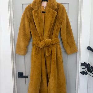 Hutch Mustard Faux Fur Jacket